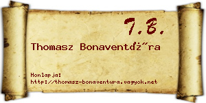 Thomasz Bonaventúra névjegykártya